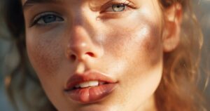 A woman with natural-looking lips promoting lip filler injections in San Clemente, CA