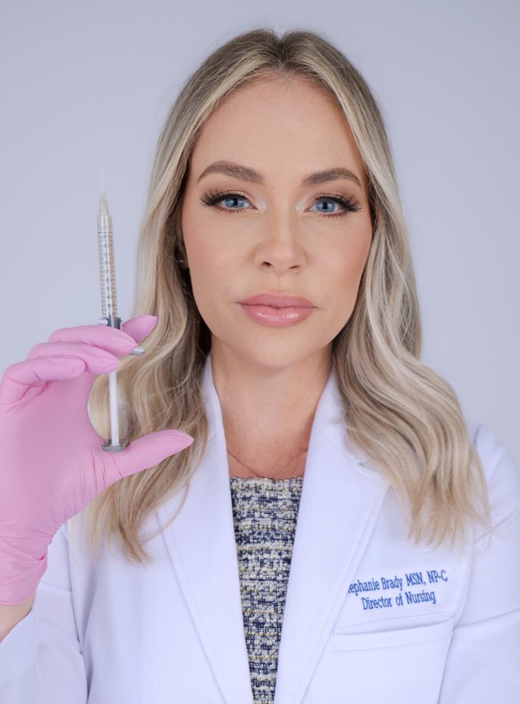 Lip filler injection by a Seaside Skin Care nurse injector